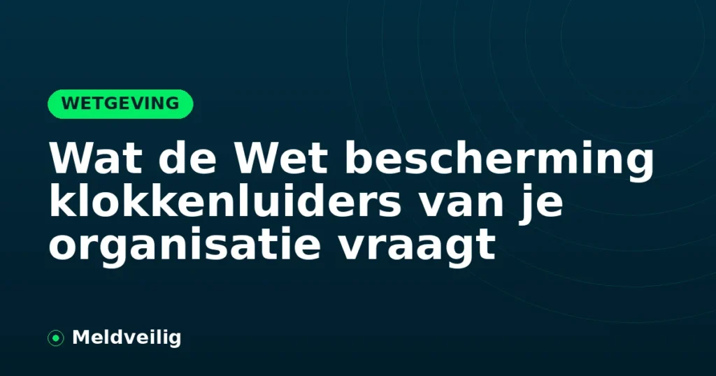 Wat de Wet bescherming klokkenluiders van je organisatie vraagt